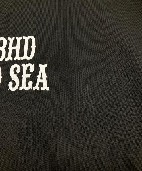 NEIGHBORHOOD SKATE（ネイバーフッドスケート）NEIGHBORHOOD SKATE (ネイバーフッドスケート) WIND AND SEA (ウィンダンシー) ロゴプリントTシャツ ブラック サイズ:XLの古着・服飾アイテム