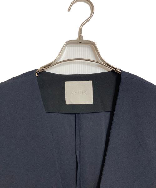 UNFILO（アンフィーロ）UNFILO (アンフィーロ) ジレ　ロングジレ　ベスト　ロングベスト　アウター　ライトアウター　オフィスカジュアル　セレモニー ネイビー サイズ:XLの古着・服飾アイテム