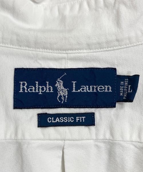 RALPH LAUREN（ラルフローレン）RALPH LAUREN (ラルフローレン) 【古着】CLASSIC FITシャツ　長袖シャツ　ポニー刺繍シャツ　ポケットシャツ　無地 ホワイト サイズ:Lの古着・服飾アイテム