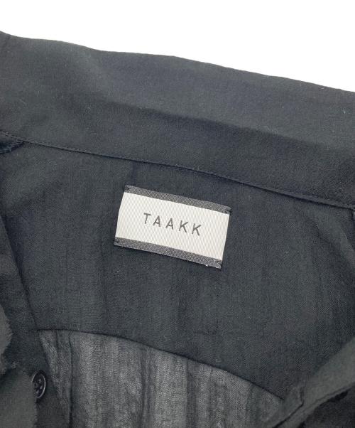 TAAKK（ターク）TAAKK (ターク) 半袖フリルシャツ　デザインシャツ　半袖シャツ ブラック サイズ:3の古着・服飾アイテム
