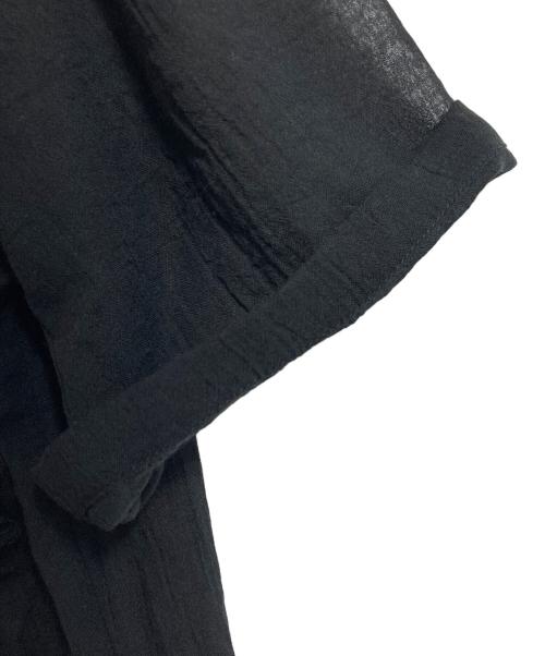 TAAKK（ターク）TAAKK (ターク) 半袖フリルシャツ　デザインシャツ　半袖シャツ ブラック サイズ:3の古着・服飾アイテム