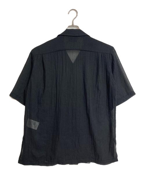 TAAKK（ターク）TAAKK (ターク) 半袖フリルシャツ　デザインシャツ　半袖シャツ ブラック サイズ:3の古着・服飾アイテム