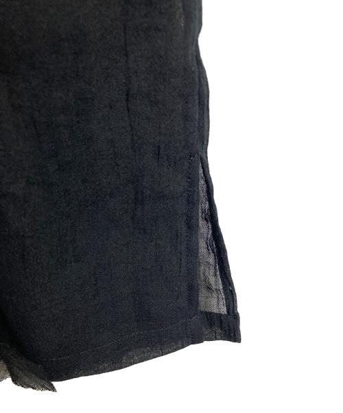 TAAKK（ターク）TAAKK (ターク) 半袖フリルシャツ　デザインシャツ　半袖シャツ ブラック サイズ:3の古着・服飾アイテム