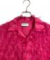 TAAKK (ターク) フリンジデザインシャツ TAAKK FRINGE OPEN COLLAR SHIRTS  フリンジオープンカラーシャツ  半袖シャツ　日本製 ショッキングピンク サイズ:3：11000円