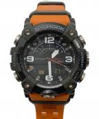 CASIOカシオ）の古着「MASTER OF G MUDMASTER マスターオブG マッドマスター  腕時計　ウォッチ　20気圧防水」｜グリーン×オレンジ