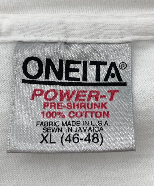 ONEITA（オニータ）ONEITA (オニータ) 【古着】90’SヴィンテージTシャツ　シングルステッチ　半袖カットソー　オーバーサイズ　Tee   90年代　USA製 ホワイト サイズ:XLの古着・服飾アイテム