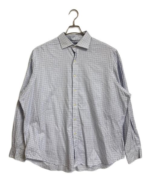 POLO RALPH LAUREN（ポロ・ラルフローレン）POLO RALPH LAUREN (ポロ・ラルフローレン) チェックシャツ　長袖シャツ　オーバーサイズ ブルー×ホワイト サイズ:17 1/2の古着・服飾アイテム