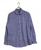 POLO RALPH LAURENポロ・ラルフローレン）の古着「チェックシャツ　長袖シャツ　ポニーなし　オーバーサイズ」｜ブルー×ホワイト