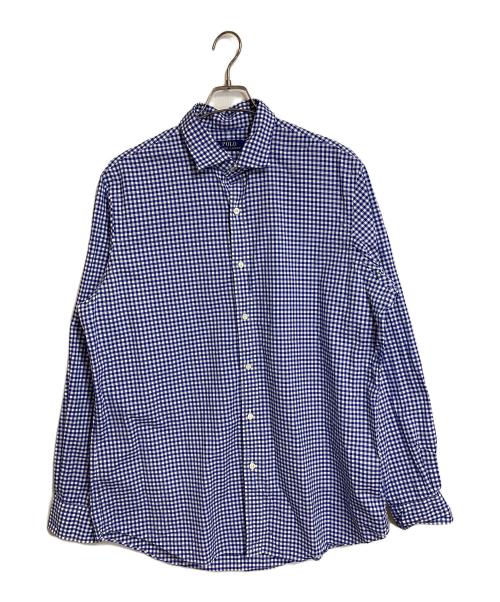 POLO RALPH LAUREN（ポロ・ラルフローレン）POLO RALPH LAUREN (ポロ・ラルフローレン) チェックシャツ　長袖シャツ　ポニーなし　オーバーサイズ ブルー×ホワイト サイズ:XLの古着・服飾アイテム