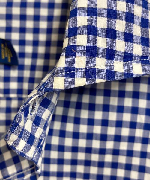 POLO RALPH LAUREN（ポロ・ラルフローレン）POLO RALPH LAUREN (ポロ・ラルフローレン) チェックシャツ　長袖シャツ　ポニーなし　オーバーサイズ ブルー×ホワイト サイズ:XLの古着・服飾アイテム