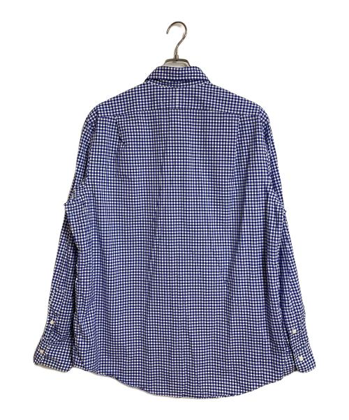 POLO RALPH LAUREN（ポロ・ラルフローレン）POLO RALPH LAUREN (ポロ・ラルフローレン) チェックシャツ　長袖シャツ　ポニーなし　オーバーサイズ ブルー×ホワイト サイズ:XLの古着・服飾アイテム