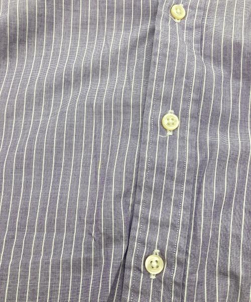 POLO RALPH LAUREN（ポロ・ラルフローレン）POLO RALPH LAUREN (ポロ・ラルフローレン) ストライプシャツ　長袖シャツ　ポニー刺繍 パープル×ホワイト サイズ:16 32/33の古着・服飾アイテム