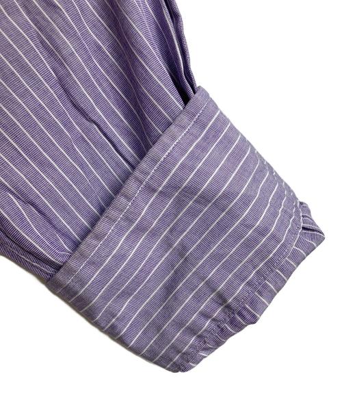 POLO RALPH LAUREN（ポロ・ラルフローレン）POLO RALPH LAUREN (ポロ・ラルフローレン) ストライプシャツ　長袖シャツ　ポニー刺繍 パープル×ホワイト サイズ:16 32/33の古着・服飾アイテム