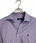 POLO RALPH LAUREN (ポロ・ラルフローレン) ストライプシャツ　長袖シャツ　ポニー刺繍 パープル×ホワイト サイズ:16 32/33：4000円
