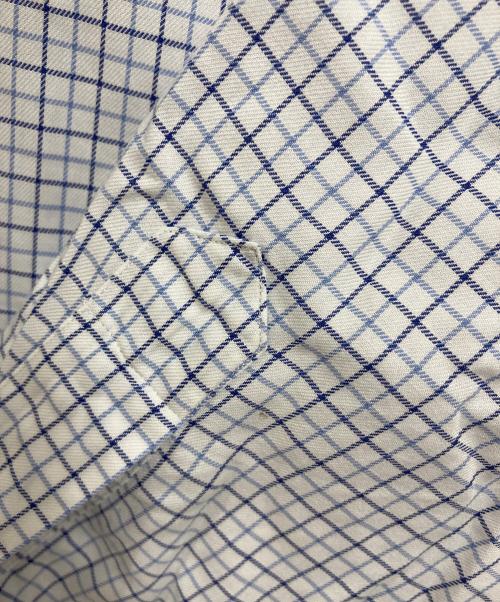 POLO RALPH LAUREN（ポロ・ラルフローレン）POLO RALPH LAUREN (ポロ・ラルフローレン) チェックシャツ　長袖シャツ　ポニーなし　オーバーサイズ　REGENT ホワイト×ブルー サイズ:18 34/35の古着・服飾アイテム