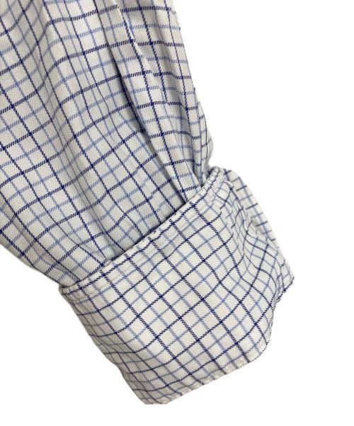 POLO RALPH LAUREN（ポロ・ラルフローレン）POLO RALPH LAUREN (ポロ・ラルフローレン) チェックシャツ　長袖シャツ　ポニーなし　オーバーサイズ　REGENT ホワイト×ブルー サイズ:18 34/35の古着・服飾アイテム