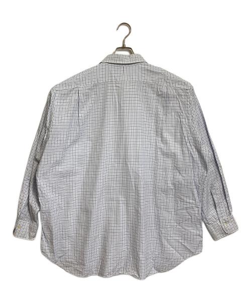 POLO RALPH LAUREN（ポロ・ラルフローレン）POLO RALPH LAUREN (ポロ・ラルフローレン) チェックシャツ　長袖シャツ　ポニーなし　オーバーサイズ　REGENT ホワイト×ブルー サイズ:18 34/35の古着・服飾アイテム