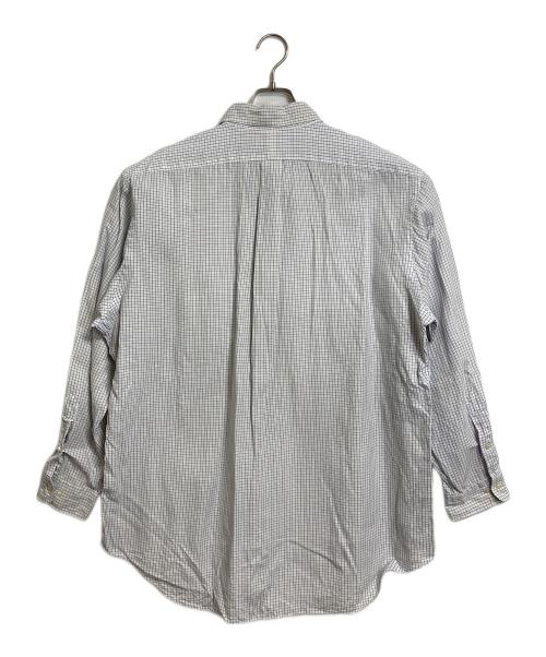 POLO RALPH LAUREN（ポロ・ラルフローレン）POLO RALPH LAUREN (ポロ・ラルフローレン) 【古着】チェックシャツ　長袖シャツ　オーバーサイズ　ポニー刺繍 ホワイト×ブルー サイズ:17 34/35の古着・服飾アイテム