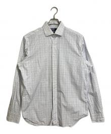 POLO RALPH LAUREN（ポロ・ラルフローレン）の古着「チェックシャツ　長袖シャツ　オーバーサイズ」｜ホワイト
