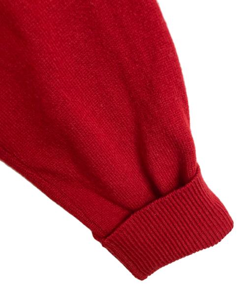 POLO RALPH LAUREN（ポロ・ラルフローレン）POLO RALPH LAUREN (ポロ・ラルフローレン) Vネックニット　ポニー刺繍ニット　長袖ニット　ウールニット レッド サイズ:Sの古着・服飾アイテム