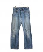 LEVI'Sリーバイス）の古着「【古着】デニムパンツ　5ポケット　ボタン裏571」｜スカイブルー