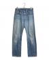 LEVI'S（リーバイス）の古着「【古着】デニムパンツ　5ポケット　ボタン裏571」｜スカイブルー