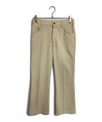 LEEリー）の古着「【古着】80’Ｓパンツ　フレアパンツ　ヴィンテージ　80年代　タロンジップ」｜ベージュ
