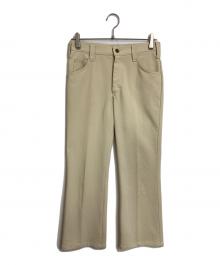 LEE（リー）の古着「【古着】80’Ｓパンツ　フレアパンツ　ヴィンテージ　80年代　タロンジップ」｜ベージュ