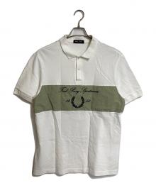 FRED PERRY（フレッドペリー）の古着「ロゴ刺繍ポロシャツ　半袖シャツ」｜ホワイト