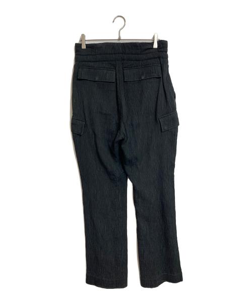 TAAKK（ターク）TAAKK (ターク) CREPE CARGO PANTS クレープカーゴパンツ  デザインパンツ　日本製 ブラック サイズ:2の古着・服飾アイテム
