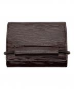 LOUIS VUITTONルイ ヴィトン）の古着「エピ 三つ折り財布 ポルトフォイユ エラスティック モカ　ウォレット　ミニウォレット　コンパクト」｜ブラウン