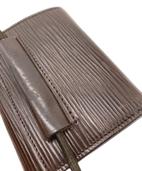LOUIS VUITTON（ルイ ヴィトン）LOUIS VUITTON (ルイ ヴィトン) エピ 三つ折り財布 ポルトフォイユ エラスティック モカ　ウォレット　ミニウォレット　コンパクト ブラウン サイズ:実寸参照の古着・服飾アイテム