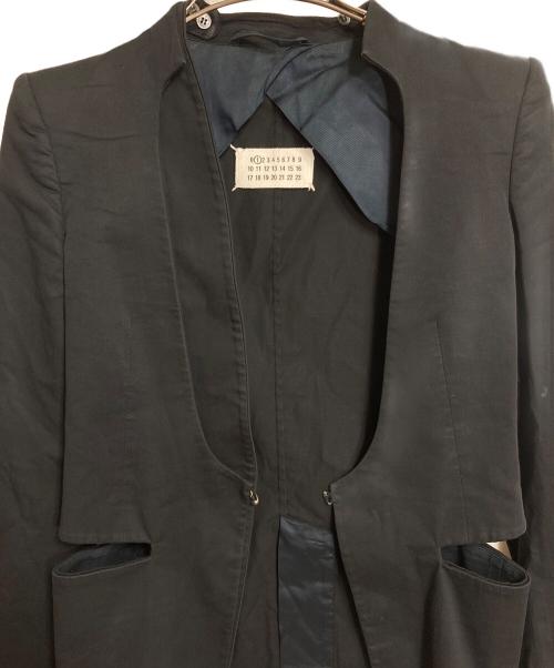 MARTIN MARGIELA（マルタン・マルジェラ）MARTIN MARGIELA (マルタン・マルジェラ) ラペルドッキングサイドカットジャケット ４つタグ　09SS ラペル着脱可 本人期 ここのえ期 ネイビー サイズ:38の古着・服飾アイテム