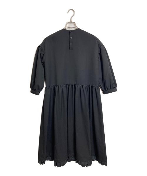 tricot COMME des GARCONS（トリココムデギャルソン）tricot COMME des GARCONS (トリココムデギャルソン) ウールフリルワンピース　ロングワンピース　フレアワンピース　半袖ワンピース ブラック サイズ:Mの古着・服飾アイテム