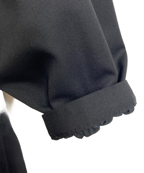 tricot COMME des GARCONS（トリココムデギャルソン）tricot COMME des GARCONS (トリココムデギャルソン) ウールフリルワンピース　ロングワンピース　フレアワンピース　半袖ワンピース ブラック サイズ:Mの古着・服飾アイテム