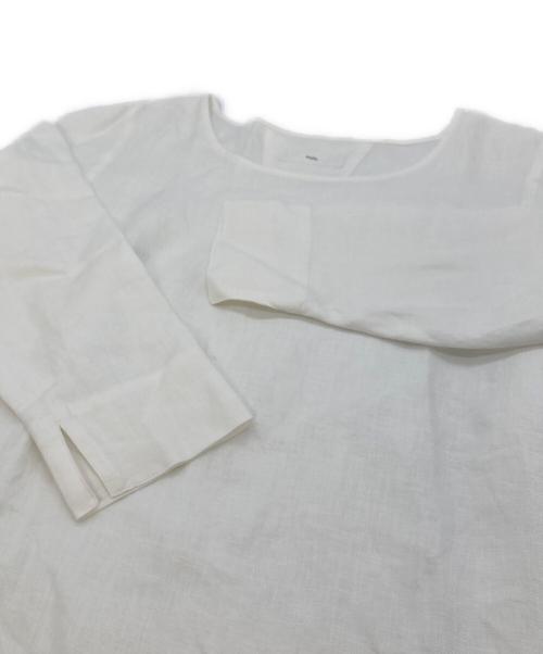wafu（ワフー）wafu (ワフー) リネンブラウス ホワイト サイズ:2の古着・服飾アイテム