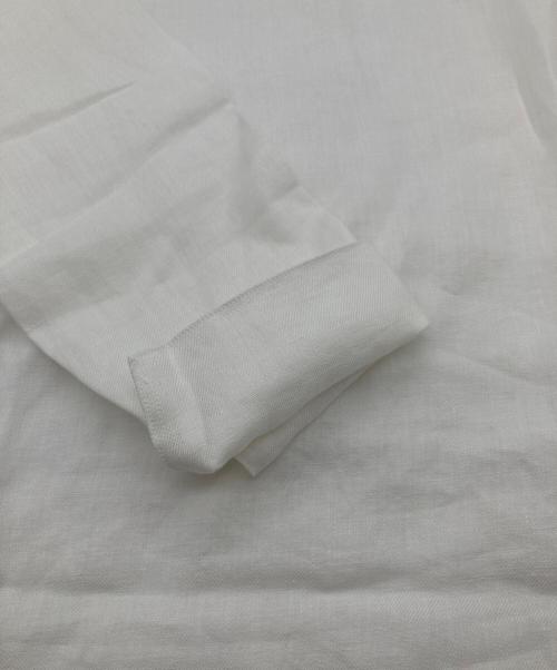 wafu（ワフー）wafu (ワフー) リネンブラウス　長袖ブラウス  麻ブラウス　日本製 ホワイト サイズ:1の古着・服飾アイテム