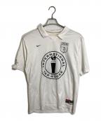 NIKEナイキ）の古着「【古着】00’Sゲームシャツ　プリントシャツ　半袖シャツ　サッカーシャツ　2000年代　international tap houseスポンサーロゴ」｜ホワイト
