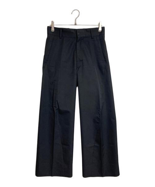 YUKI HASHIMOTO（ユウキハシモト）YUKI HASHIMOTO (ユウキハシモト) スラックス TWISTED TROUSERS ツイストトラウザーズ   デザインパンツ　日本製 ブラック サイズ:44の古着・服飾アイテム