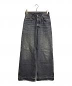 HOPEホープ）の古着「SKID JEANS Black wash HEAVY BLACK VINTAGE  フレア デニムパンツ ジーンズ　」｜ブラック