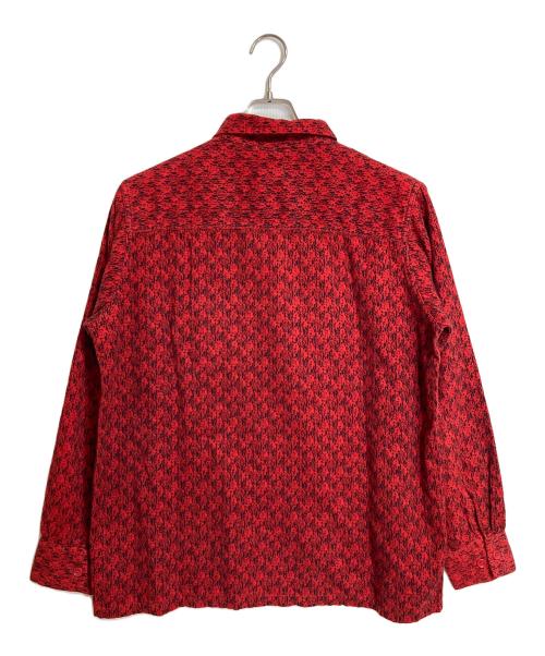 BRENT（ブレント）BRENT (ブレント) 【古着】60’Ｓプリントネルシャツ スキッパー　長袖シャツ　60年代　総柄 レッド サイズ:M-15-15 1/2の古着・服飾アイテム