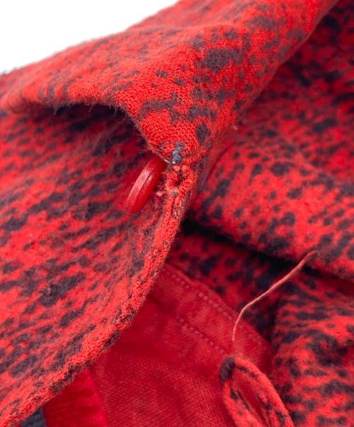 BRENT（ブレント）BRENT (ブレント) 【古着】60’Ｓプリントネルシャツ スキッパー　長袖シャツ　60年代　総柄 レッド サイズ:M-15-15 1/2の古着・服飾アイテム