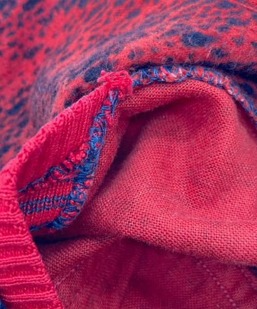 BRENT（ブレント）BRENT (ブレント) 【古着】60’Ｓプリントネルシャツ スキッパー　長袖シャツ　60年代　総柄 レッド サイズ:M-15-15 1/2の古着・服飾アイテム