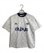 UMBRO×CITY BOYS FCアンブロ×シティボーイズ エフシー）の古着「417別注 game shirt  ゲームシャツ　プリントTシャツ」｜グレー×ネイビー