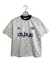 UMBRO×CITY BOYS FC（アンブロ×シティボーイズ エフシー）の古着「417別注 game shirt  ゲームシャツ　プリントTシャツ」｜グレー×ネイビー