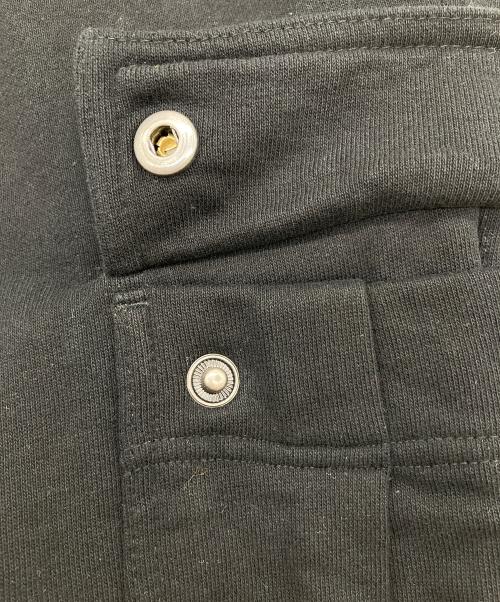 thisisneverthat（ディスイズネバーザット）thisisneverthat (ディスイズネバーザット) スウェットカーゴパンツ　スウェットパンツ　ワイドパンツ　 ブラック サイズ:Sの古着・服飾アイテム