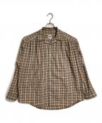 AiEエーアイイー）の古着「Painter shirt Cotton Plaid ペインターシャツ　長袖シャツ　チェックシャツ　USA製　オーバーサイズ」｜ベージュ