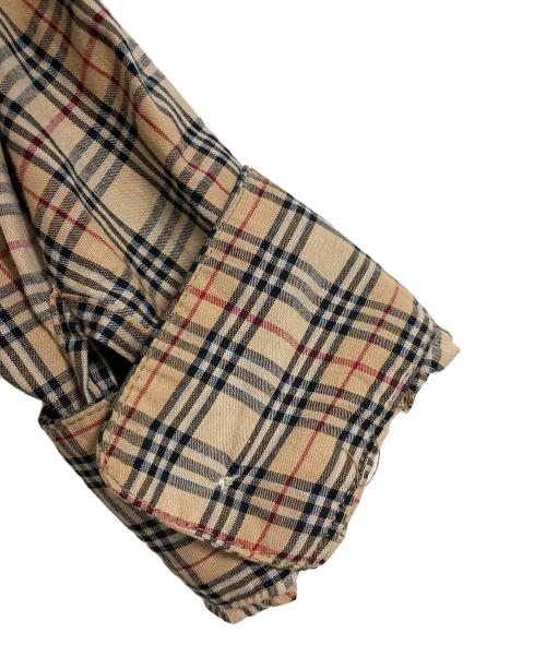 AiE（エーアイイー）AiE (エーアイイー) Painter shirt Cotton Plaid ペインターシャツ　長袖シャツ　チェックシャツ　USA製　オーバーサイズ ベージュ サイズ:Sの古着・服飾アイテム