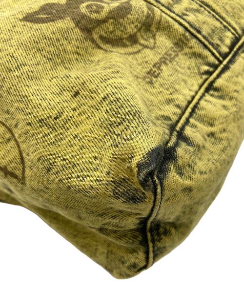 FUCKING AWESOME（ファッキンオーサム）FUCKING AWESOME (ファッキンオーサム) イエロープリントトートバッグ　コットントートバッグ イエロー サイズ:実寸参照の古着・服飾アイテム