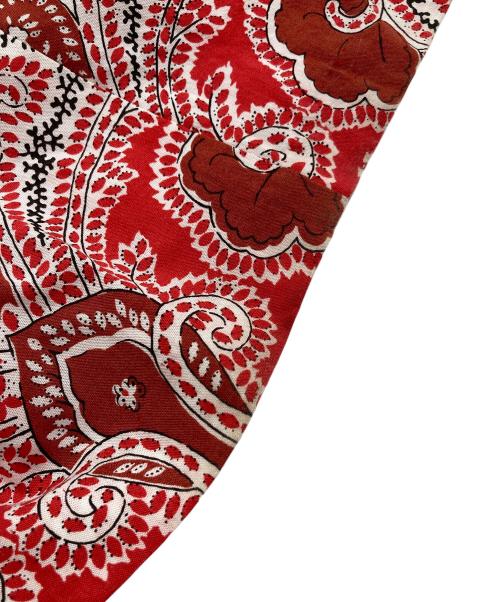 SOULEIADO（ソレイアード）SOULEIADO (ソレイアード) レーヨンプリント ギャザーパンツ　レーヨンパンツ　イージーパンツ　総柄 レッド サイズ:36の古着・服飾アイテム